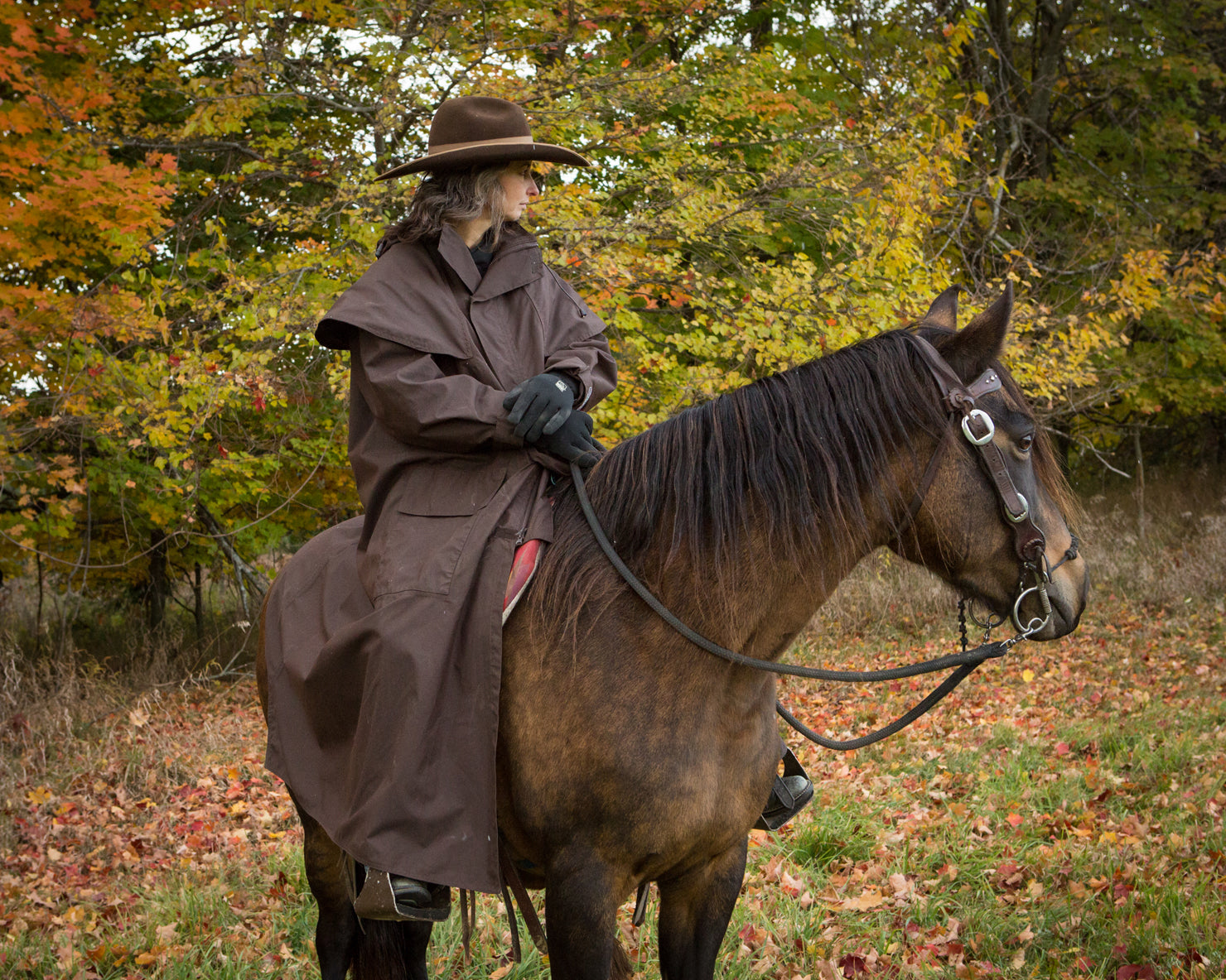 【美品】calee horse cloth long coat身幅57cm